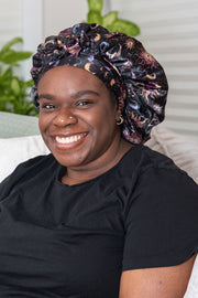 Celestial Sun Satin Bonnet with Ties