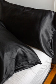 Black Satin Pillowcase (Set of 2)