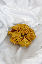 Gold Leaf Textured Maxi Satin Scrunchie